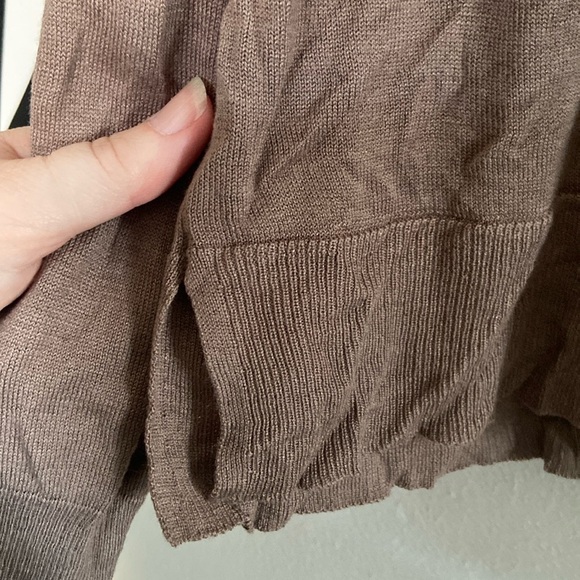 Zara taupe thin sweater, slight high low style, S - Picture 5 of 8
